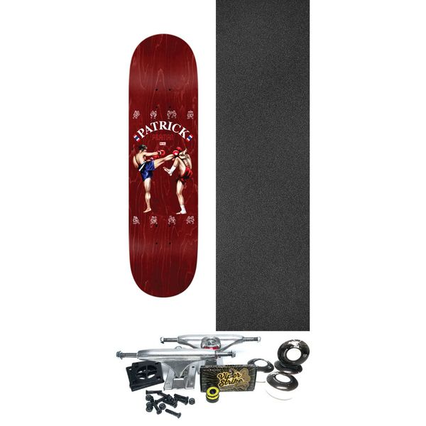 Real Skateboards Patrick Praman Muay Thai Skateboard Deck - 8.5" x 32" - Complete Skateboard Bundle